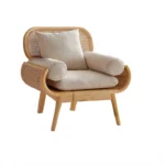 Domus Chair in Beech Wood and Rattan