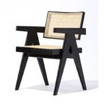 Veyra Dining Chair in Beech Wood and Rattan - Image 3