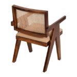Veyra Dining Chair in Beech Wood and Rattan - Image 9