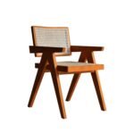 Veyra Dining Chair in Beech Wood and Rattan - Image 2