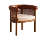 Bamora Chair in Beech Wood and Rattan