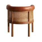 Bamora Chair in Beech Wood and Rattan - Image 3