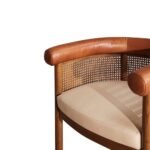 Bamora Chair in Beech Wood and Rattan - Image 2