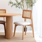 Ravenna Dining Chair in Beech Wood and Rattan - Image 2