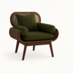 Domus Chair in Beech Wood and Rattan - Image 4