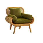 Domus Chair in Beech Wood and Rattan - Image 2